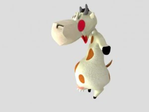 dancing white  cow 3D Model