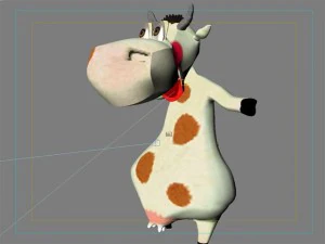 dancing white  cow 3D Model