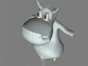dancing white  cow Modelo 3D