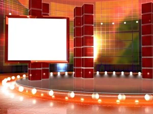 virtual studio with a rotating volumetric light 3D Model