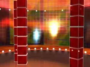 virtual studio with a rotating volumetric light 3D Model