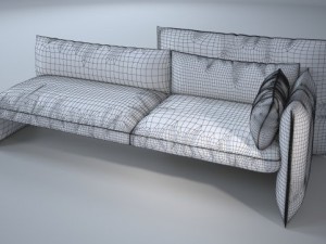 sofa flag from swan Modelo 3D