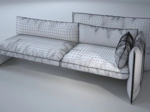 sofa flag from swan 3D Model