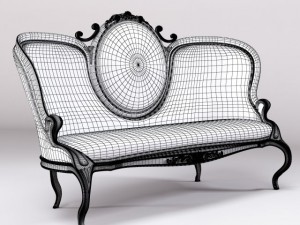 antique sofa 3D Model
