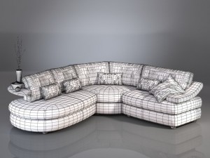 sofa havana from swan company Modello 3D