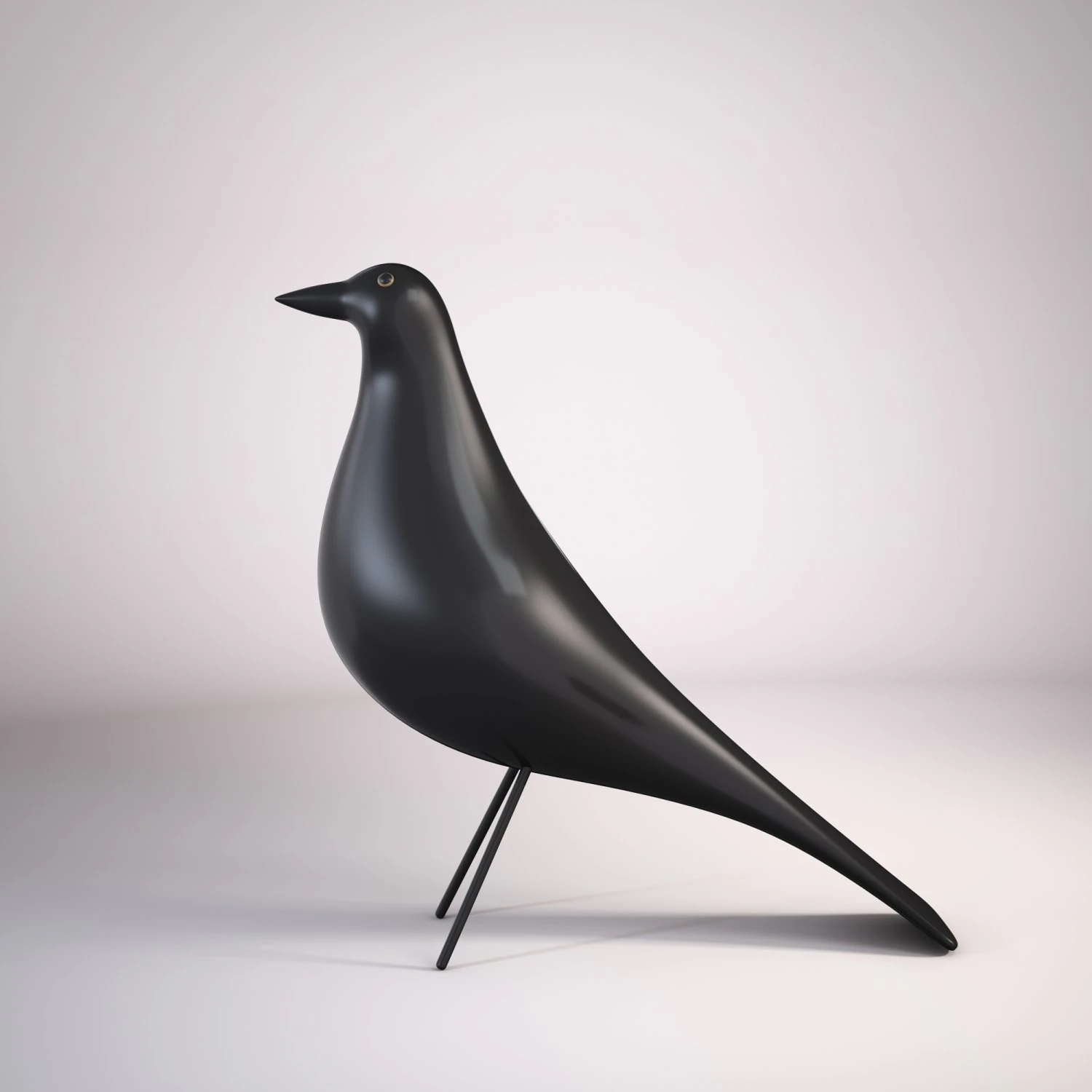 eames black wooden bird 3D Model .c4d .max .obj .3ds .fbx .stl .blend 