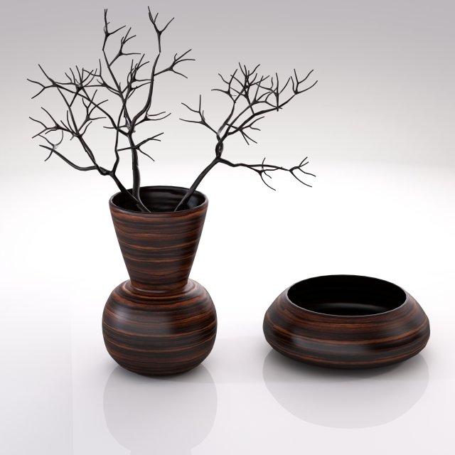 vaze and bowl Modelo 3D .c4d .max .obj .3ds .fbx .stl .blend 