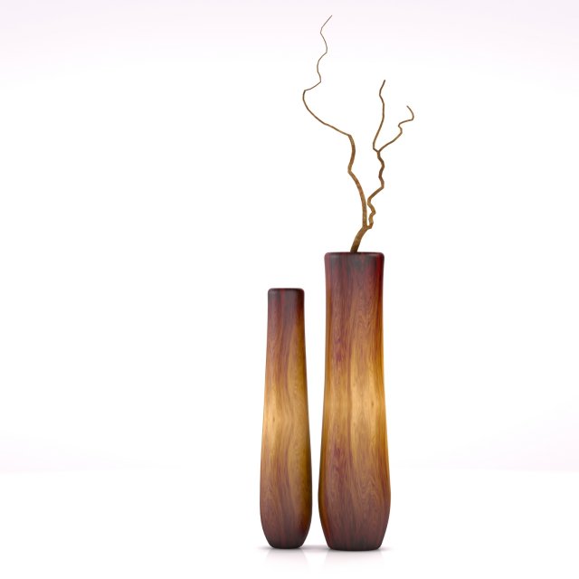 floor wooden vase 3D-Modell .c4d .max .obj .3ds .fbx .stl .blend 