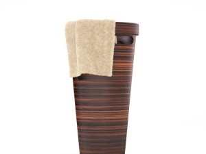 laundry basket brown bamboo Modelo 3D