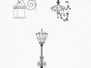 the forged lamps 3D-Modell