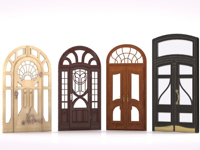 front doors 3D-Modell .c4d .max .obj .3ds .fbx .stl .blend 