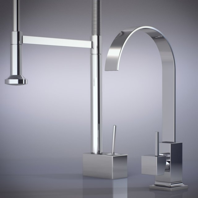 two mixers for kitchen 3D-Modell .c4d .max .obj .3ds .fbx .stl .blend 
