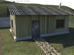 wooden house Modello 3D