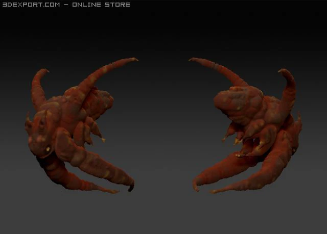 외계인 벼룩 3D 모델 .c4d .max .obj .3ds .fbx .stl .blend 