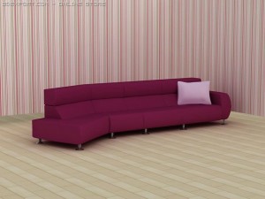 id50015 purple sofa 3D Model