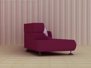 id50015 purple sofa 3D Model