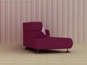 id50015 purple sofa 3D Model