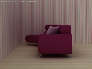 id50015 purple sofa 3D Model