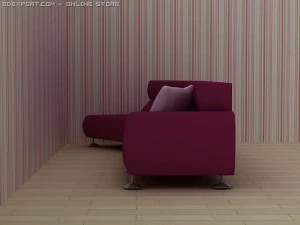 id50015 purple sofa 3D Model