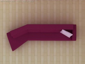 id50015 purple sofa 3D Model