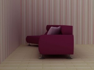 id50015 purple sofa 3D Model