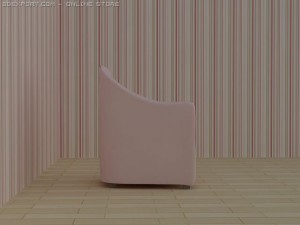 id50016 pink single sofa Modello 3D