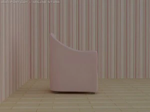 id50016 pink single sofa 3D Model