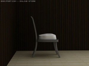 id50017 metal chrome armless chair Modèle 3D