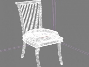 id50017 metal chrome armless chair Modèle 3D