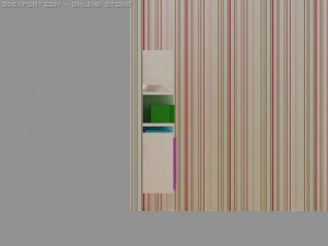 id50018 white book shelf 3D Модель