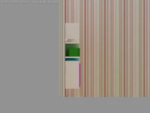 id50018 white book shelf 3D Model