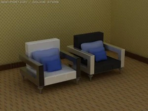 id50021 clown armed single sofa 3D Model
