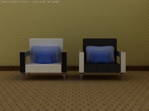 id50021 clown armed single sofa 3D 模型