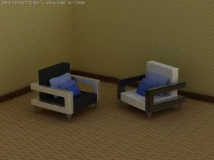id50021 clown armed single sofa 3D Model