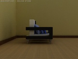 id50021 clown armed single sofa 3D Model