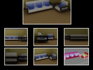 id50022 arm chair clown furniture sets Model 3D