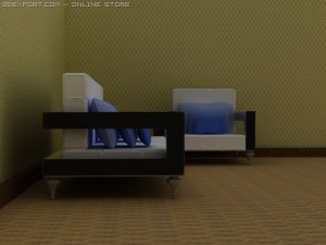 id50022 arm chair clown furniture sets 3D Model