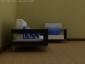 id50022 arm chair clown furniture sets 3D Model