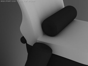 id50024 luxury white sofa 3D Model