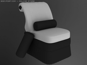 id50024 luxury white sofa 3D Model