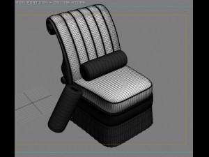 id50024 luxury white sofa 3D Model