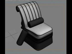 id50024 luxury white sofa 3D Model