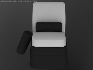 id50024 luxury white sofa 3D Model