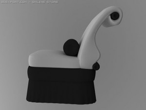 id50024 luxury white sofa 3D Model