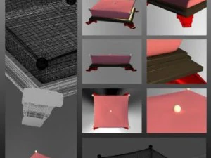 id50025 l&uuml;ks ayaklı kanepe 3D Model