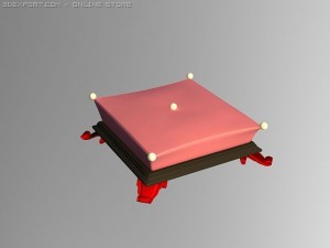 id50025 luxury foot couch 3D Model