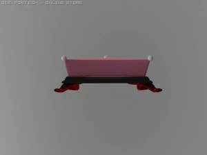 id50025 luxury foot couch 3D Model