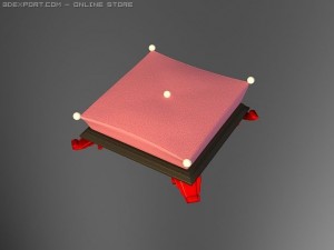id50025 luxury foot couch 3D Model