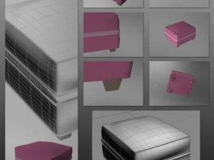 ID50026 클래식 풋 소파 3D 모델