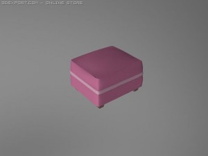 id50026 classic foot couch 3D Model